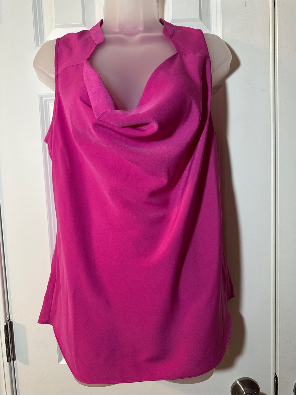 Vince Camuto Sleeveless Cowl Neck Blouse - Fuchsia